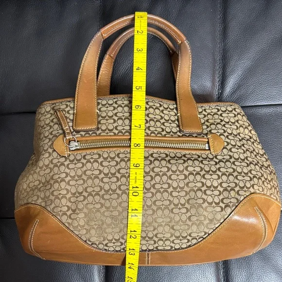 Coach Tan and Camel Brown Leather Handbag - Picture 12 of 15